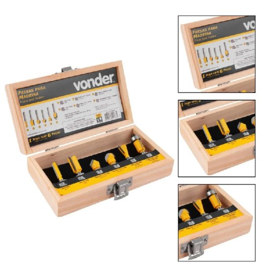 JOGO DE FRESAS VONDER C/ 6 PÇS 